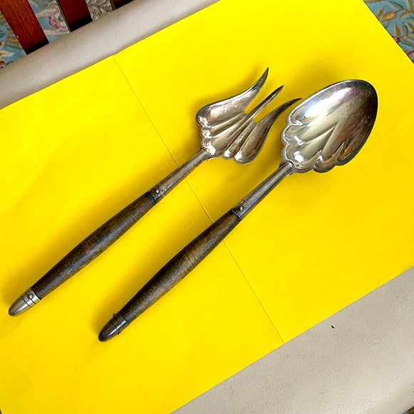 Marked Nickel-Silver Serving Set - Picture 3 of 16